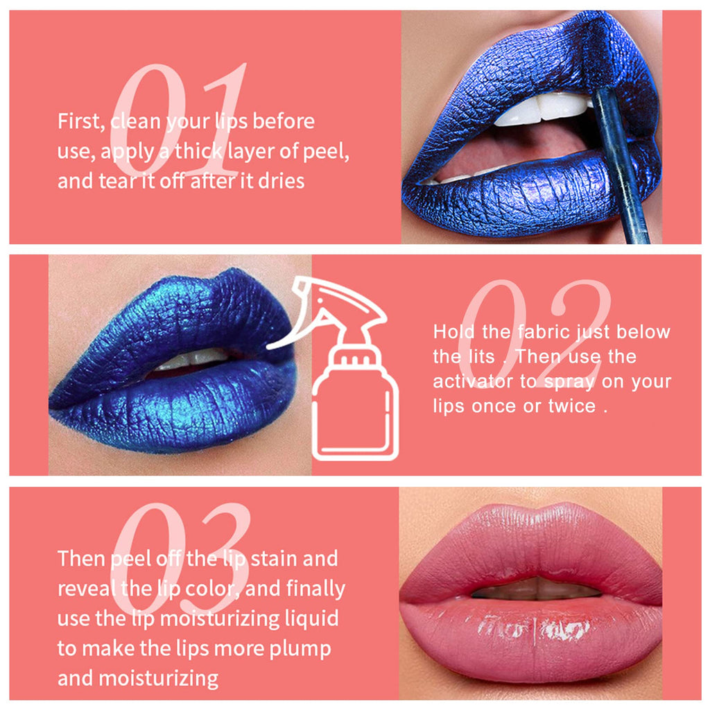 QIUFSSE Peel Off Lip Stain Lip Tint Matte Liquid Lipstick - 01
