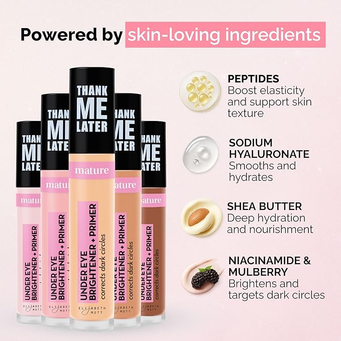 Elizabeth Mott Thank Me Later Under Eye Brightener Base – Warm Peach, 5ml