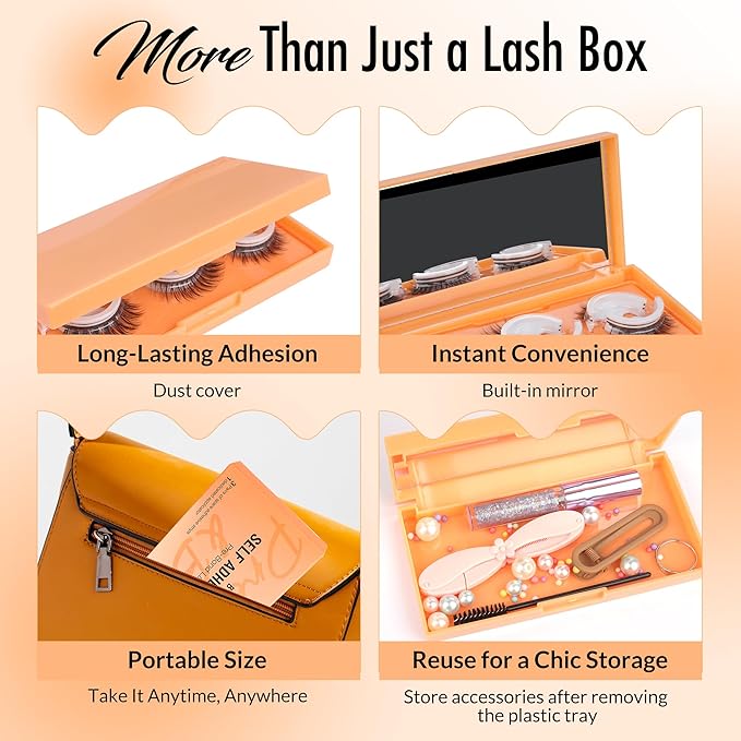 Bepholan Self Adhesive Eyelashes Natural Look Press On Lashes No Glue Needed Pre Glued Eyelashes Reuseable Waterproof Self Adhesive Lashes Wispy Fluffy Lashes with Tweezer3 Pairs Pack