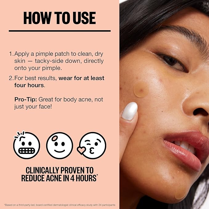PEACE OUT Acne Healing Dots Hydrocolloid Pimple Patches (40 count)