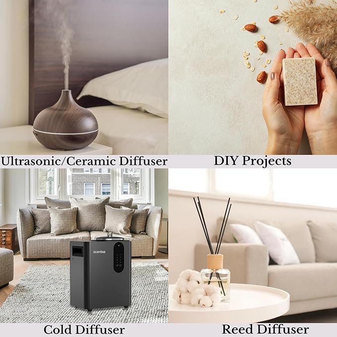Scentia Escapade Diffuser Oil for HVAC Scent Machine – Hotel Fragrance Inspired by Ri.tz Carlton – 500 mL – Jasmine, Bergamot & Marine Oil for Commercial & Cold Air Diffusers, Made in USA