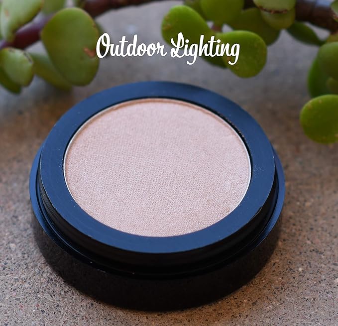 Pure Ziva Champagne Frost Golden Glow Shimmering Shimmer Pressed Powder Single Vegan Eyeshadow; Talc, Paraben & Cruelty Free