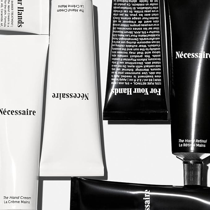 Nécessaire The Hand Duo – The Hand Cream + The Hand Retinol Treatment Gift Set for Dry Hands – Daily Moisture + Nighttime Repair with Ceramides, Peptides & Retinol – 2 x 2.2 oz