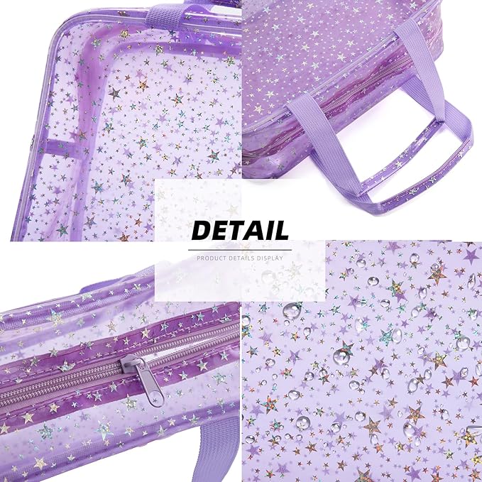 Yaopeing 2Pcs PVC Clear Makeup Bag Cosmetic Case Travel Toiletry Bags