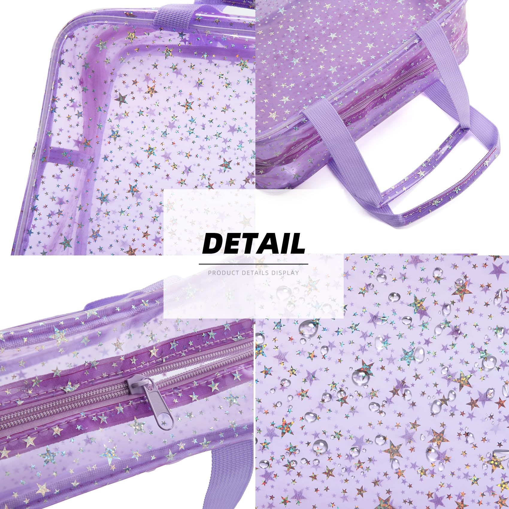 Yaopeing 2Pcs PVC Clear Makeup Bag Cosmetic Case Travel Toiletry Bags