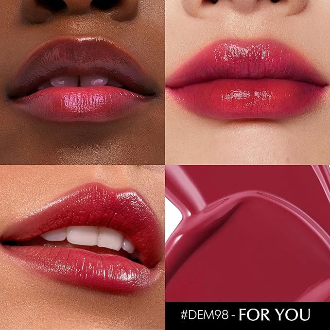 Depuplum 3Pc Dark Red Lipsticks Set for Women Hydrate Lipstick Glossy Moisture Lip Gloss Sheer-Medium Coverage Long Lasting Lipsticks for Dry Lips, DM68/95/98