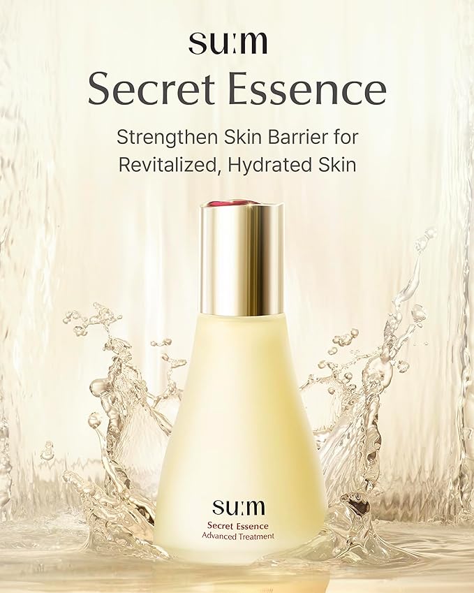 SU:M Secret Essence 5-Piece Gift Set (2.7 fl oz) - Luxury Korean Skin Care, Hydrating Face Serum for Skin Barrier Repair & Glowing Skin, K-Beauty Facial Anti-Aging Skin Care Kit