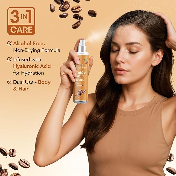 Botanic Hearth Coffee Bean Hair Perfume & Body Mist- 3.4 Fl oz