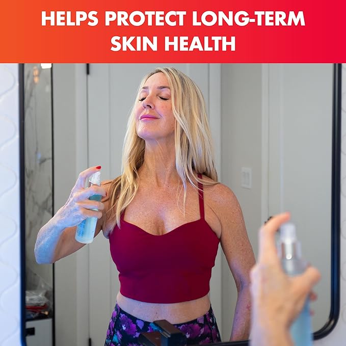Mito Red Light - MitoAURA™: Red Light Therapy-Enhancing Face & Body Spray- Light-Responsive Glow Spray with Copper Peptides & Blue Spirulina - Boost Radiance, Firmness & Skin Vitality- 4 FL OZ