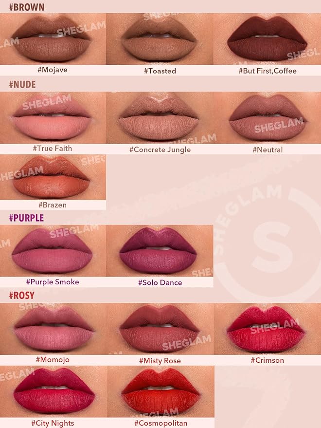 SHEGLAM Lip Liner Creamy Matte Pencil High Pigment Not Easy to Fade Silky Smooth Matte Contour Tint Lip Makeup-Momojo