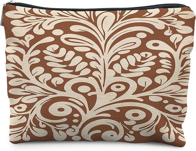 RYYCDOI Mexican Gifts for Women, Mexican Mom Gifts, Mexican Cosmetic Bag for Women, Vintage Mexican Talavera Art Makeup Bag, Retro Floral Makeup Pouch