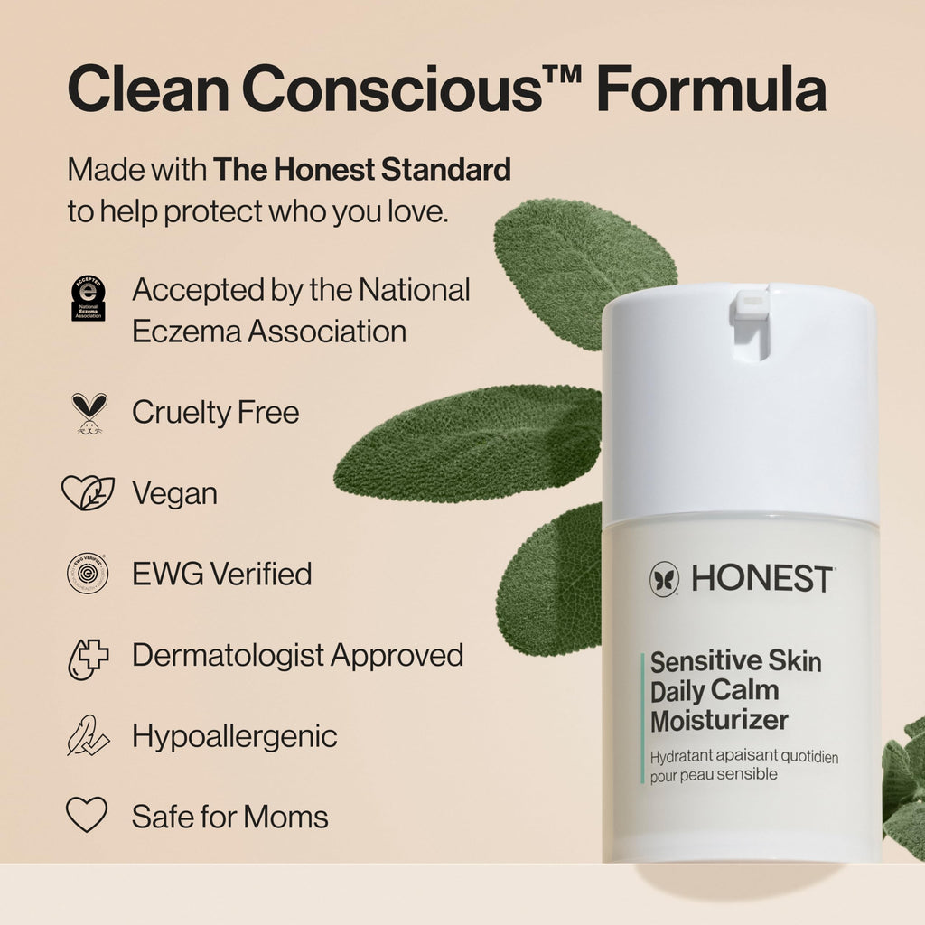 Honest Beauty Sensitive Skin Daily Calm Lightweight Moisturizer, 1.7 fl oz
