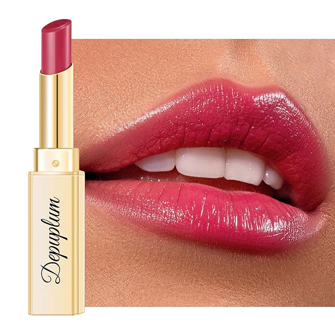 Depuplum Red Lipstick for Women Moisture Lip Gloss Tinted Lip Balm