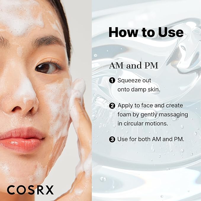 COSRX Low pH Good Morning Gel Face Cleanser, Gentle Face Wash, 5.07 fl oz