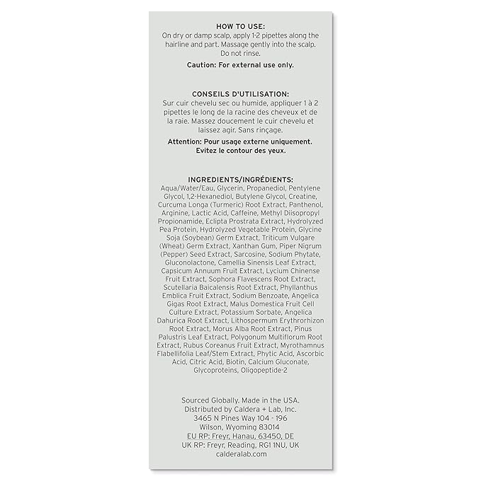 Caldera + Lab The Hair Serum | For Men, Fortifying, Scalp & Hair, 1.7 Fl Oz