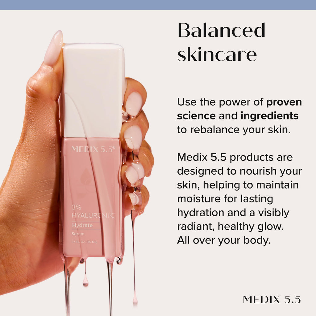 MEDIX 3% Concentrated Hyaluronic Acid Hydrating Gel Body Booster Dry Skin Moisturizer, Anti Aging Skin Care Booster For Restoring Skin Barrier, Wrinkles, Age Spots, & Fine Lines, 1.7 Fl Oz