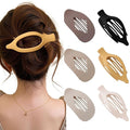 Lourny 6PCS Flat Claw Clips for Women French Flat Hair Clips for Thin Hair