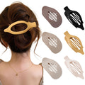 Lourny 6PCS Flat Claw Clips for Women French Flat Hair Clips for Thin Hair
