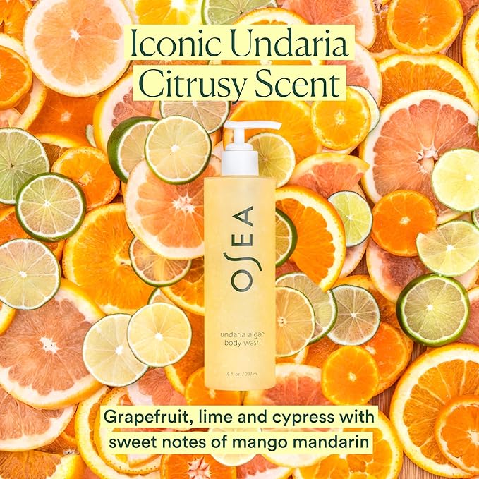 OSEA Undaria Algae™ Body Wash, pH Balanced Cleanser, Citrus Scent, 8 oz