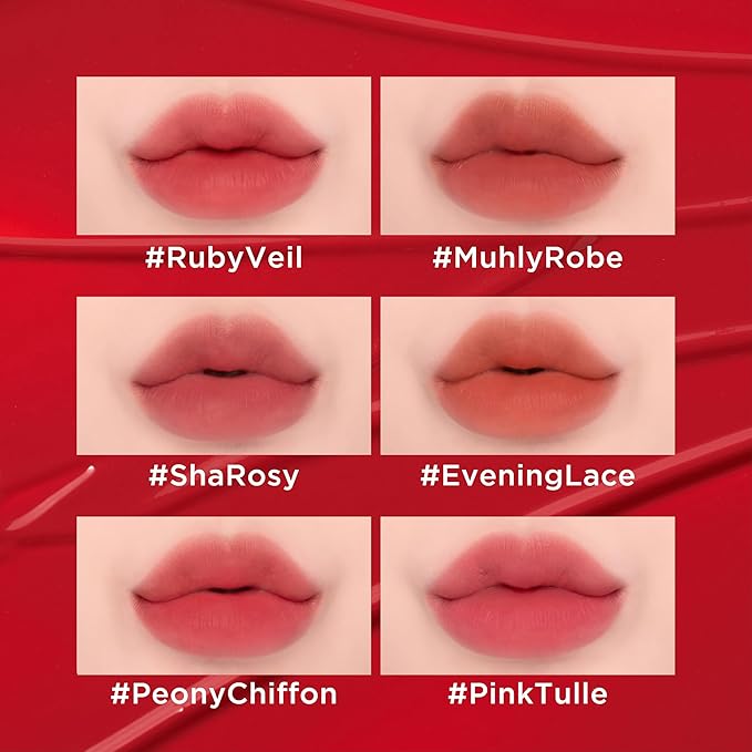 See-Through Tint | Velvet Finish, Korean Makeup (0.14 Fl Oz, MUHLY ROBE)