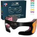 GLO24K LED Eye Mask with 7 Color Modes - Rechargeable Red Light Beauty Mask with 108 LEDs, Lightweight Face Light Mask for Under-Eye Area and Radiant-Looking Skin