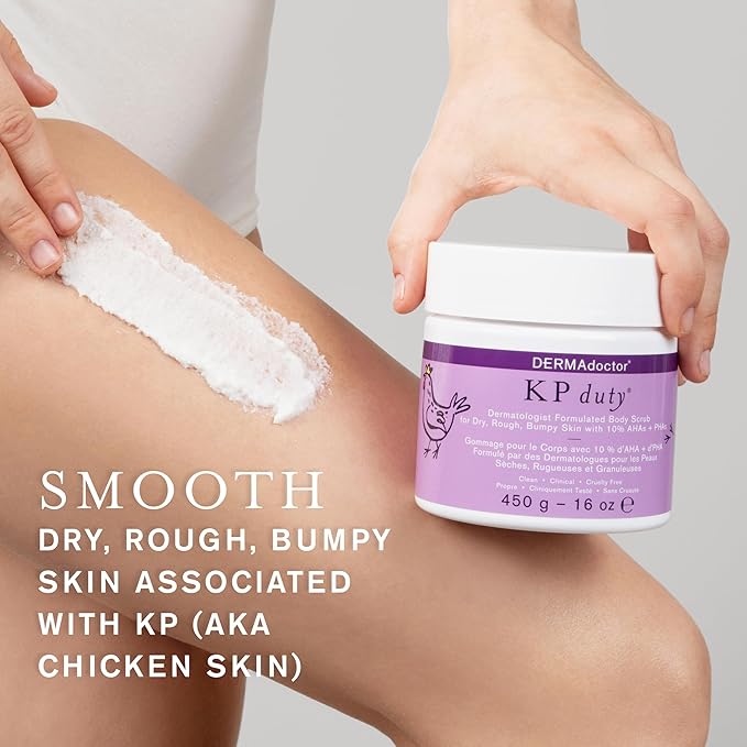 DERMAdoctor KP Bump Eraser Body Scrub for Keratosis Pilaris, 16 Fl oz