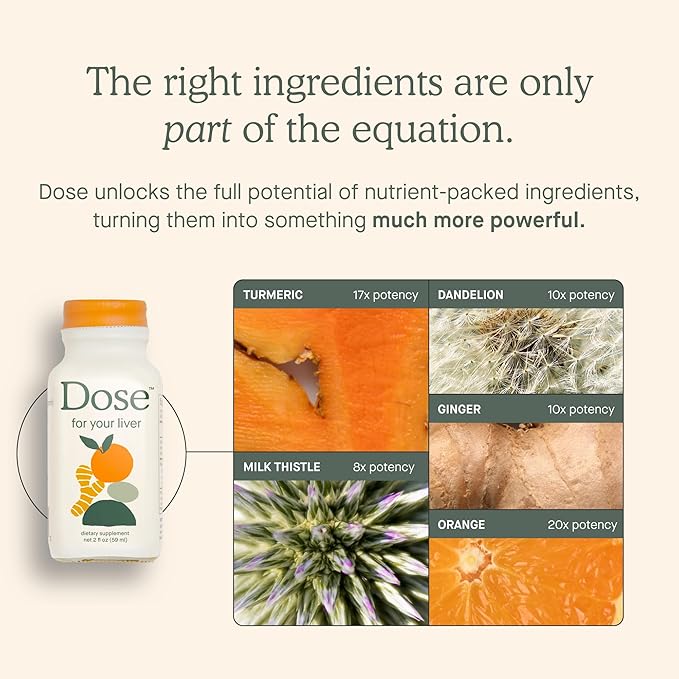 Dose for Your Liver Cleanse Detox & Repair, 16oz Bottle, 6 Pack