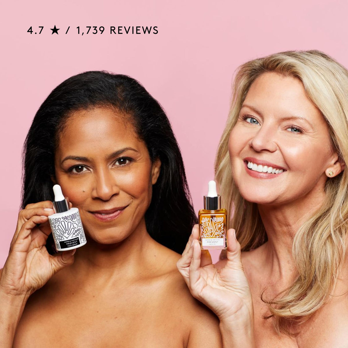 Naked & Thriving Limited Edition Day Set | Protect Antioxidant Day Serum (30 mL) + Prevent Anti-Aging Face Oil (35 mL) with Hyaluronic Acid, Moringa and Rosehip Oil | 65 mL/2.18 fl oz (Set of 2)