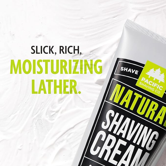 Pacific Shaving Company Natural Men's Shaving Cream, 7 Oz (3 Pack)