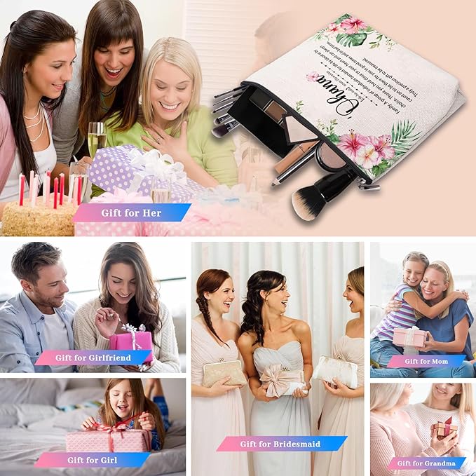 CEASQVAA Hawaiian Travel Souvenirs Gifts for Women - Makeup Bag Cosmetic Bag for Hawaii Trip, City Themed Travel Essentials Bag Pouch