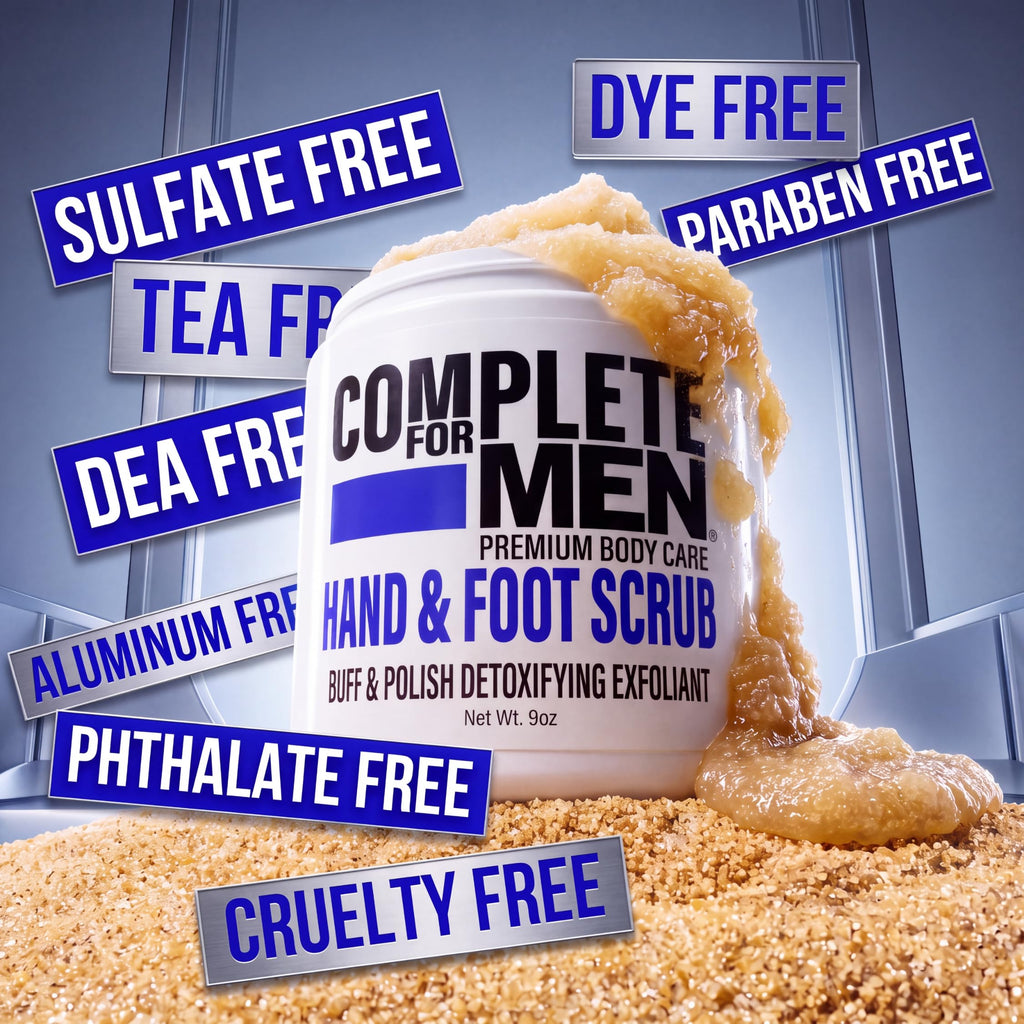 COMPLETE FOR MEN - Hand and Foot Scrub: Exfoliating Feet, Hand Exfoliant, Sugar Scrub for Dry Skin, Moisturizing Rough Skin Remover, Ideal for Hands and Feet Care, Scrub for Men