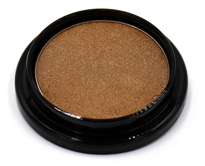Pure Ziva Antique Gold Carmel Bronze Shimmer Pressed Powder Single Vegan Eyeshadow; Talc, Paraben & Cruelty Free