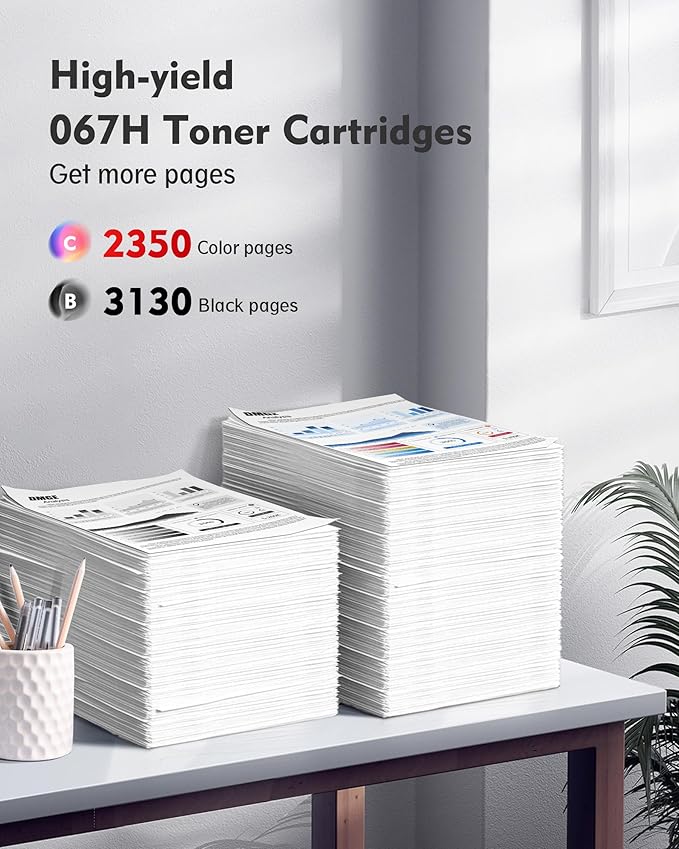 067H Toner Cartridge Set 4 Pack for Canon 067 MF656cdw MF656Cdw LBP632Cdw