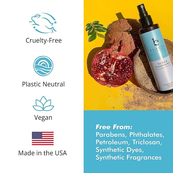 Beauty by Earth Sea Salt Spray for Textured Beach Waves & Volume