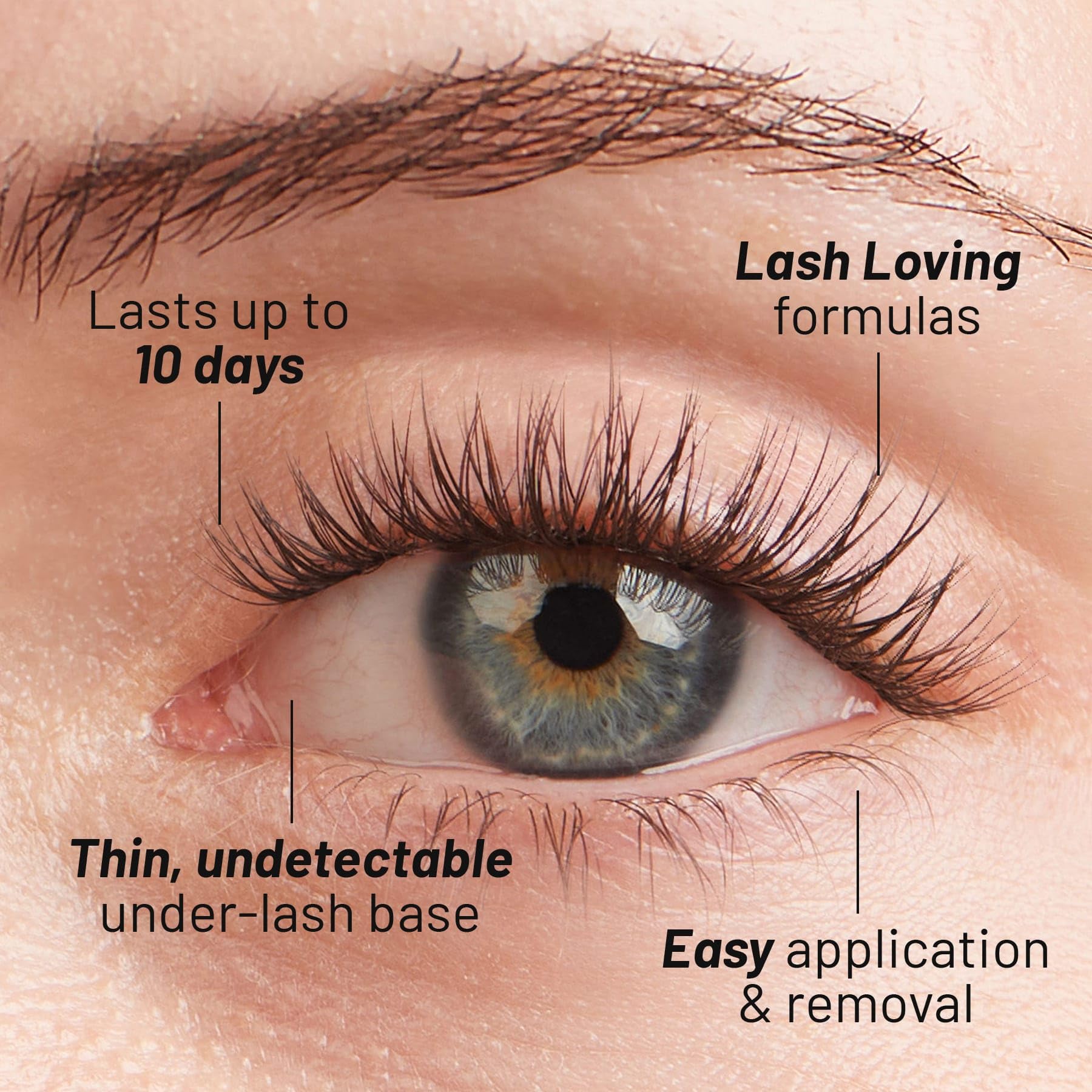 Lilac St - Dawn Natural Faux Eyelash Clusters (10mm, 3 Pack) - No "Makeup" Look - DIY Lash Extension Wisps - Lightweight & Lifelike - Lasts 10 Days - Cruelty Free, Vegan, Women Founded - 30 Lashes