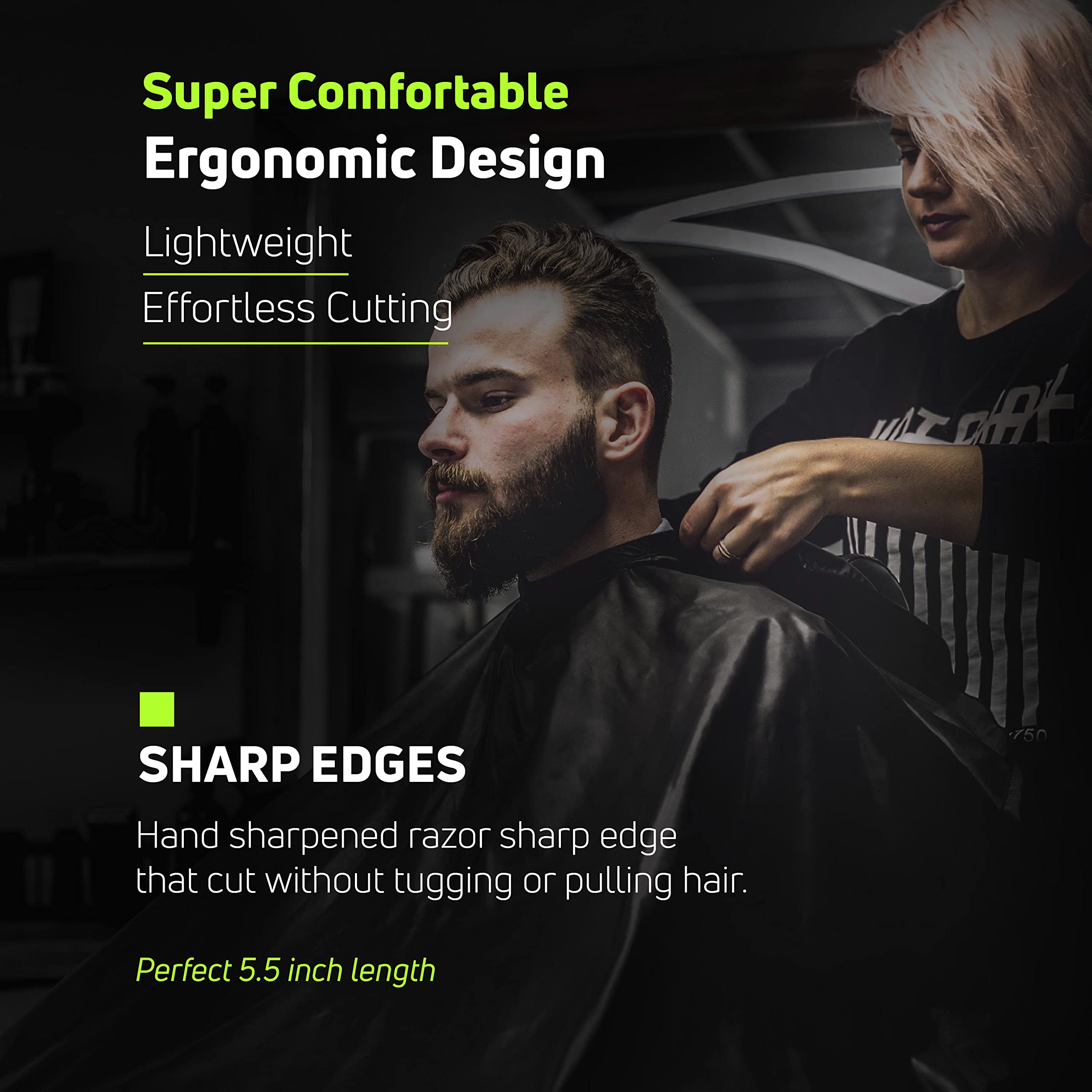 Suvorna Hair Cutting Scissors and Thinning Shears Set - Professional Hair Scissors Set - Barber Scissors and Accessories - Made with 420C Japanese Stainless Steel and Extremely Razor Sharp Edge.
