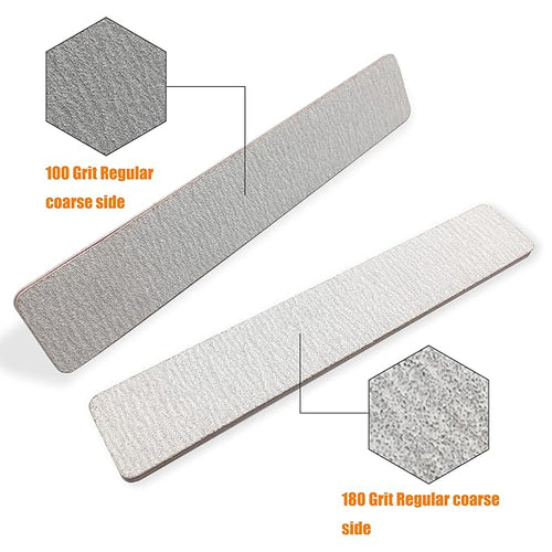 27pcs Double Sided Emery Board,100/180 Grit Nail Files for Acrylic Nails