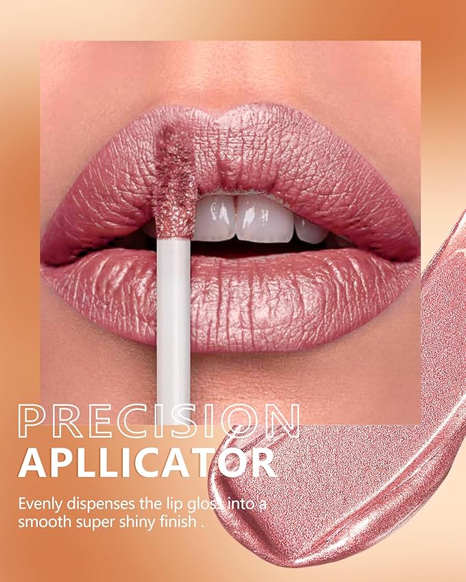 MAKI YIKA Pink Nude Lipstick for Women Metallic Pink Lipsticks Long Lasting