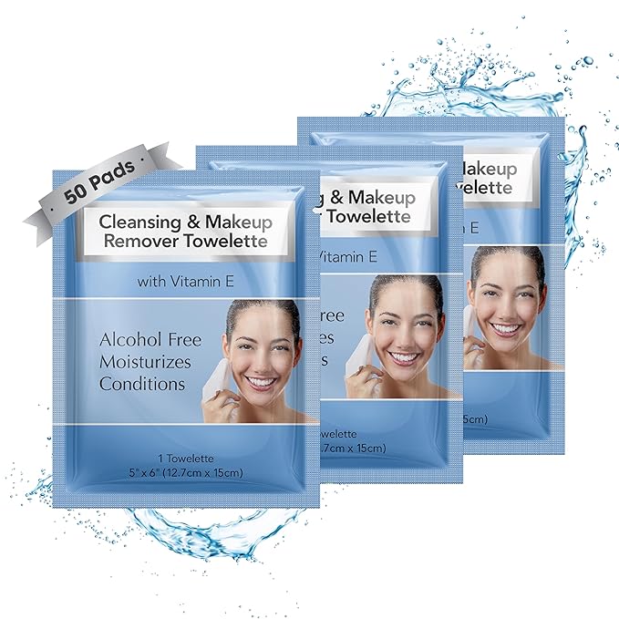 Diamond Wipes Makeup Remover Face Wipes with Vitamin E, 50 Count
