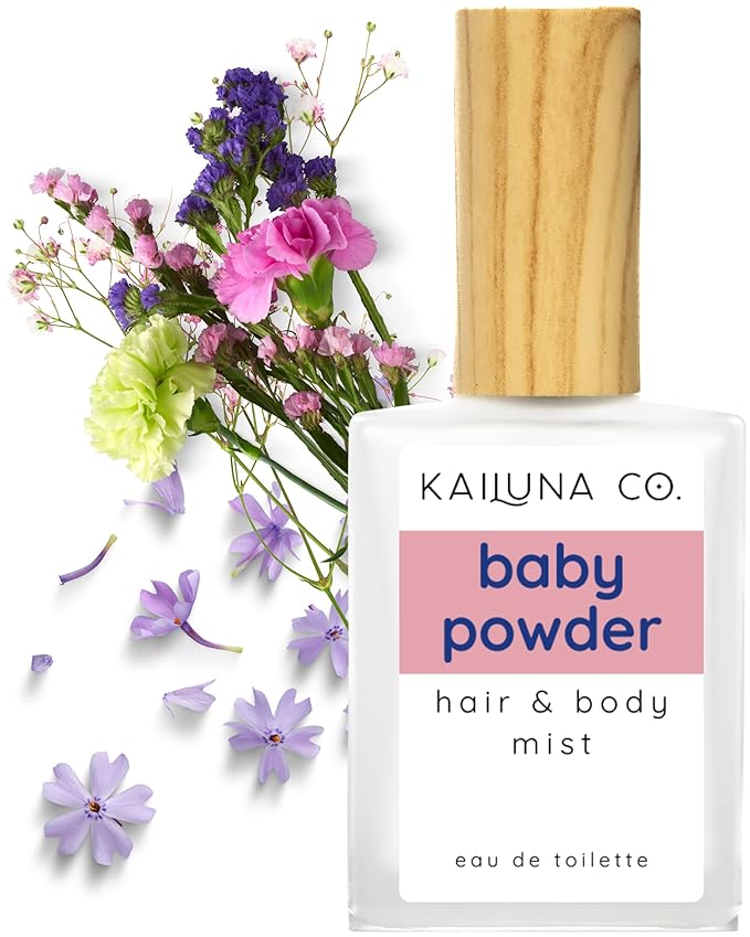 Kailuna Co. Baby Powder Essential Oil Hair & Body Mist, 0.5 Fl Oz