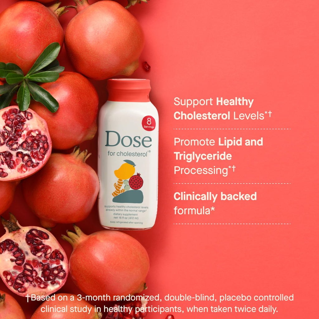 DOSE for Cholesterol Supplements, 16oz Bottle, 6 Pack