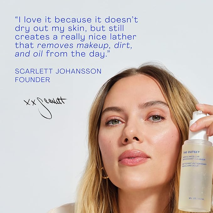The Outset Micellar Gel Cleanser, 2-in-1 Face Wash & Makeup Remover, 5fl oz