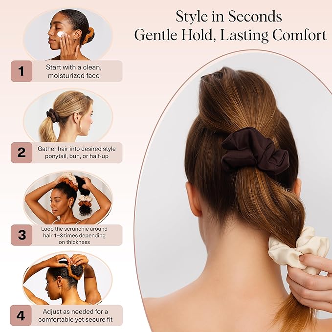 Kitsch Scrunchies for Women - Sedona, 3pcs