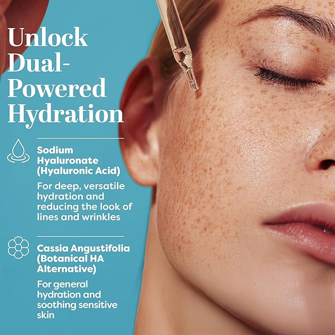 TruSkin Hyaluronic Acid Serum for Face for Hydrated, Plumper Skin, 1 fl oz
