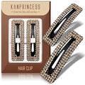 Kanprincess Rhinestone and Crystal Hair Clips 2-Pack, Sparkly Barrettes & Elegant Bling Accessories for Women & Girls(Set8)