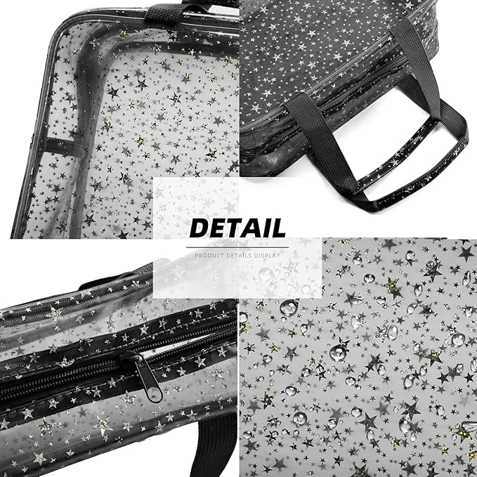 Yaopeing 2Pcs PVC Clear Makeup Bag Cosmetic Case Travel Toiletry Bags