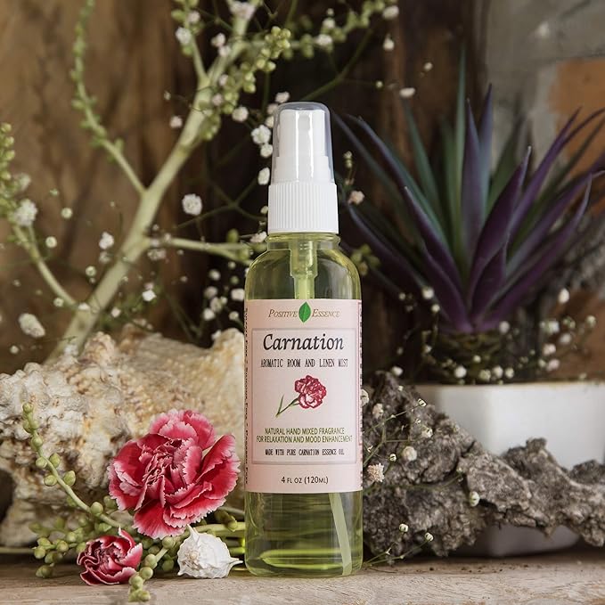 Carnation Pillow & Room Spray with Essential Oils, Home Fragrance, 4 fl oz