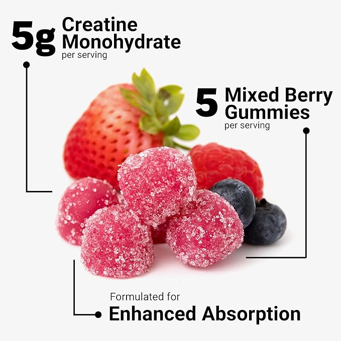 Force Factor Creatine Monohydrate Gummies, NSF Certified