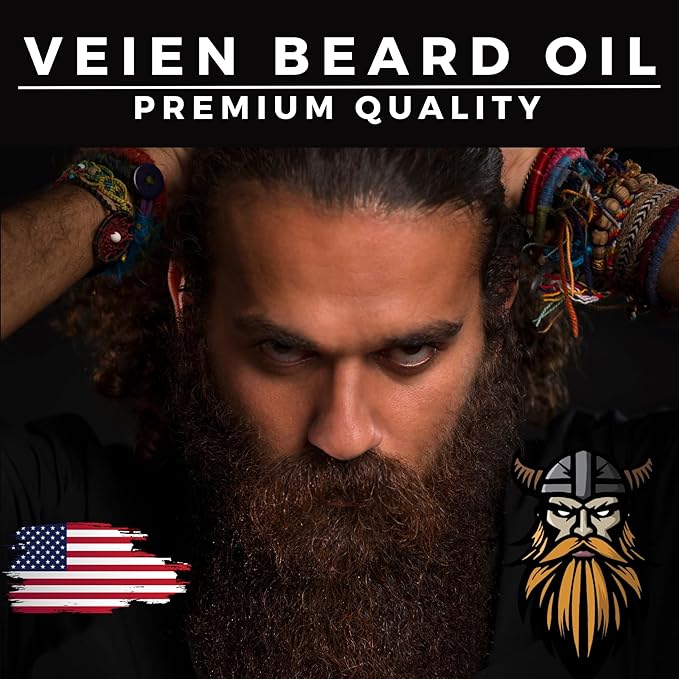 Veien Beard Oil for Men, Clean White Tea Scent, 2oz