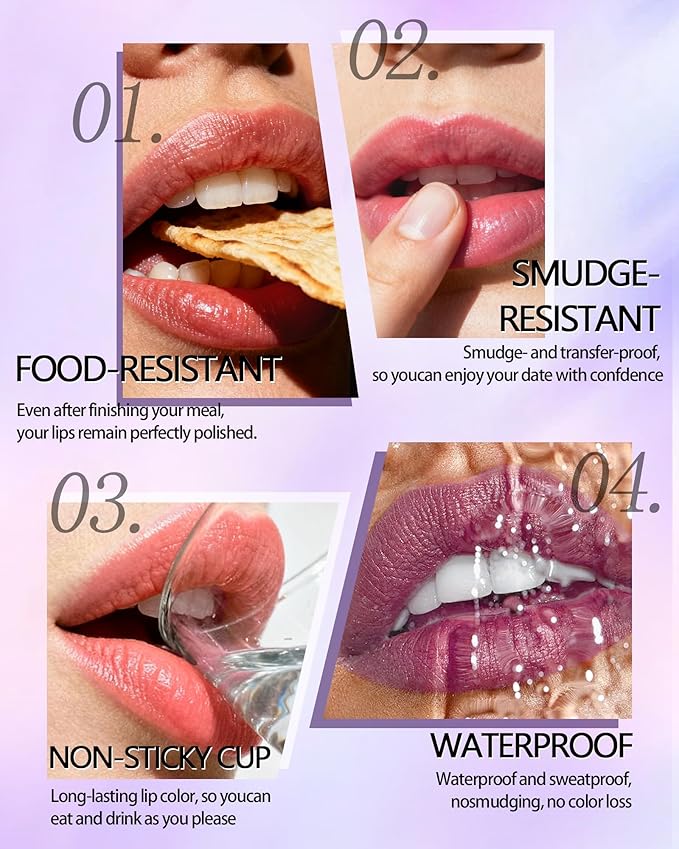 Lip Stain Peel Off, Tattoo Lip Gloss Color Peel Off Lips Tint Stain